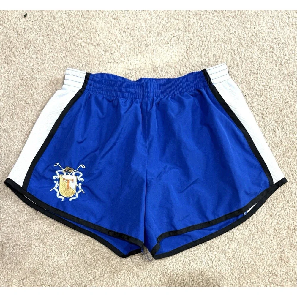 Augusta Sportswear Womens M Blue Soccer Shorts Lined Running Athletic w/ Crest